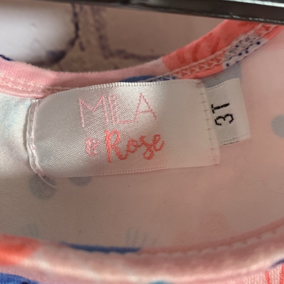 Mila & Rose Toddler Girls Bundle of 2 Dresses & 1 Top Floral Pineapple Size 3T - Picture 7 of 9